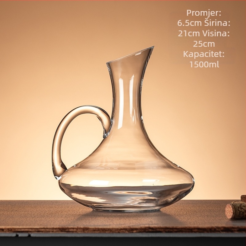 Dekanter za vino - kristalno staklo, europski stil, jednostavan dizajn, prvoklasna kvaliteta