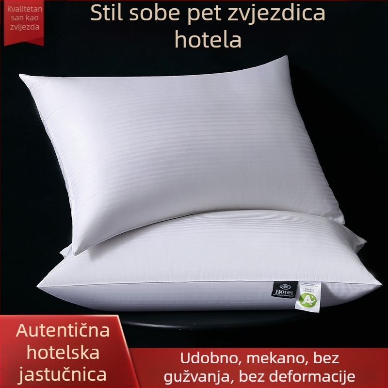 Pravokutna jastučnica s punjenjem od 100% devetotvornih vlakana, antibakterijsko vlakno, navlaka od 100% čistog pamuka, mogućnost prilagodbe