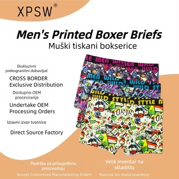 Muške bokserice od Milk Silk, niski pojas, poliester 90–95%, blok motiv, prozračne i brzo sušeće