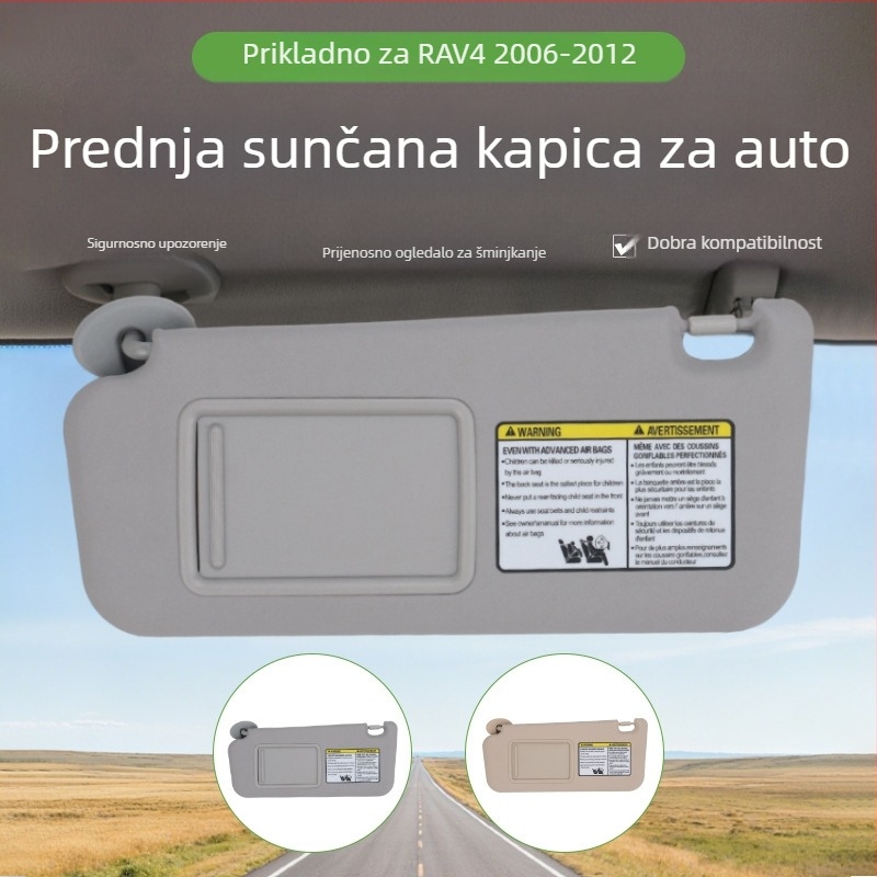 Par vizira za sunce za Toyota RAV4 2006-2012 – PVC | Ugradnja kartom | Jednostavan stil