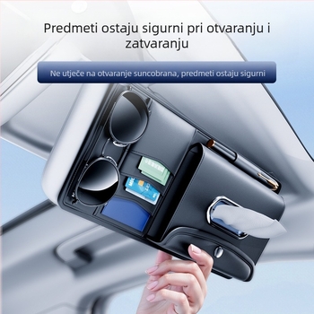 Kožni organizator za auto za sunčani vizor — držač za naočale, karte i iskaznice; Kabulun, porijeklo Guangzhou, za uporabu u automobilu