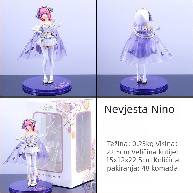 PVC figurica Quintessential Quintuplets – Ichika, Nino, Miku, Yotsuba, Itsuki u vjenčanoj haljini, potpuno sastavljena