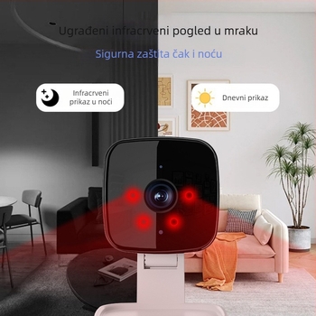 Bežično upravljana 360° kamera za unutarnju/vanjsku upotrebu s daljinskim upravljačem – horizontalno okretanje 0-360°, brzina 180°/s, vertikalno okretanje 90°, ograničenje okretanja 355°, napajanje AC110-220V