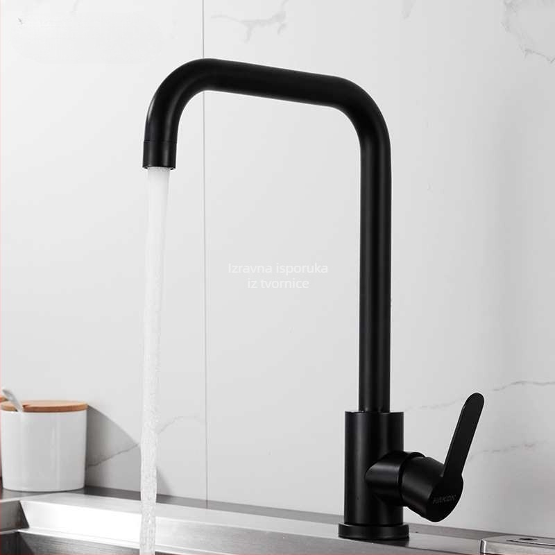 Kuhinjski slavine od nehrđajućeg čelika 304, topla i hladna voda, induktivno otvaranje, keramički disk ventil, trostruka konstrukcija