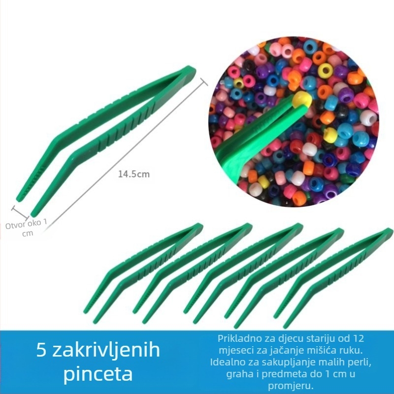 Montessori edukativna igračka: metalne kliješta za finu motoriku, kliješta za znanstveno promatranje, dob 0-2 godine