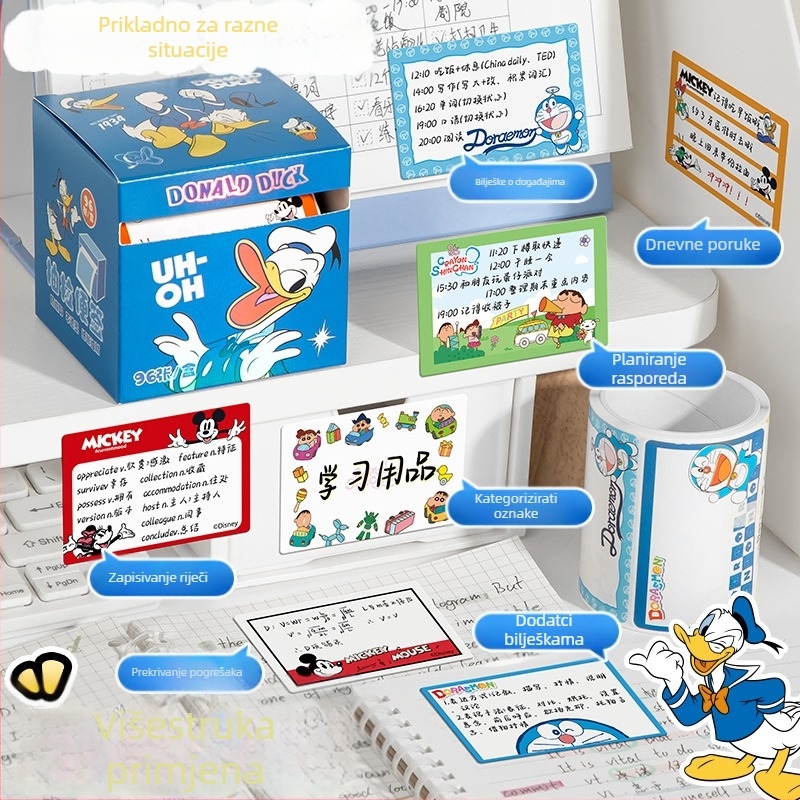 Shin-chan samoljepljive bilješke s izvlačnom trakom – 96 listova, IP licenciran (Shin-chan/Crayon Shin-chan), marka Yoofun, proizvodni broj YFBLT