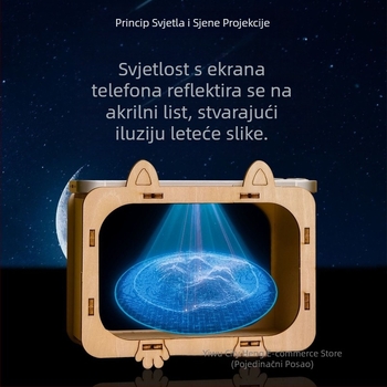 3D hologografski projekcijski set za fizičke znanosti — metalna konstrukcija, za djecu 7–14 godina.