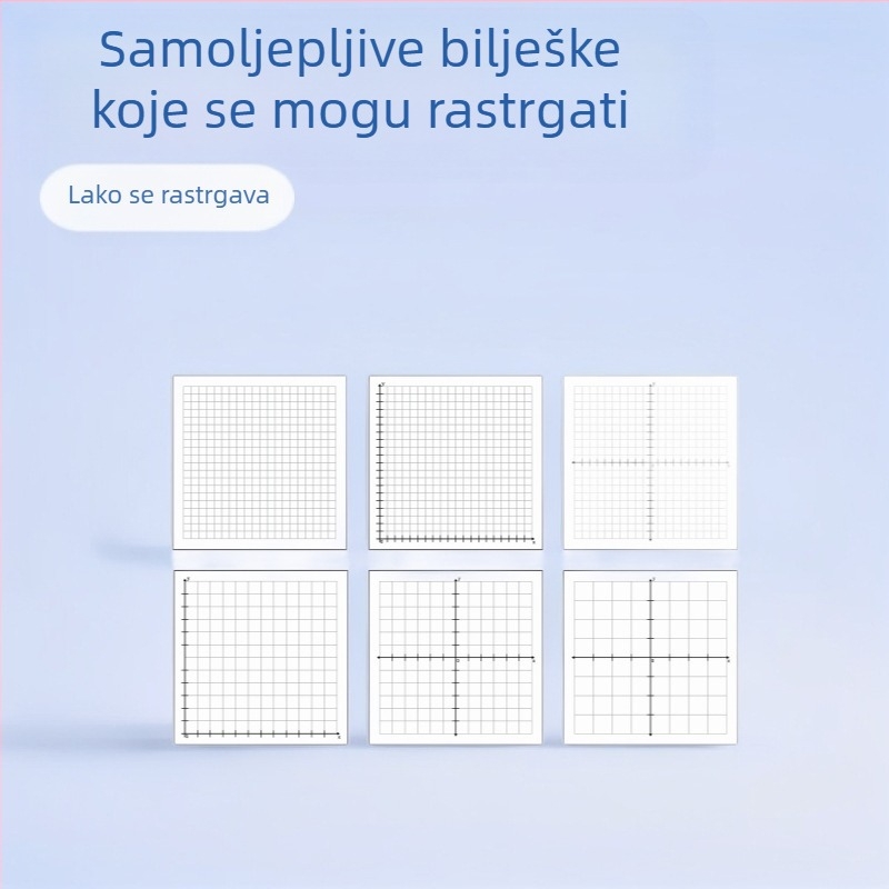 Memo bilježnica s 6 mreža i ljepljivim bilješkom, 25 listova, offset tisak, model 0003