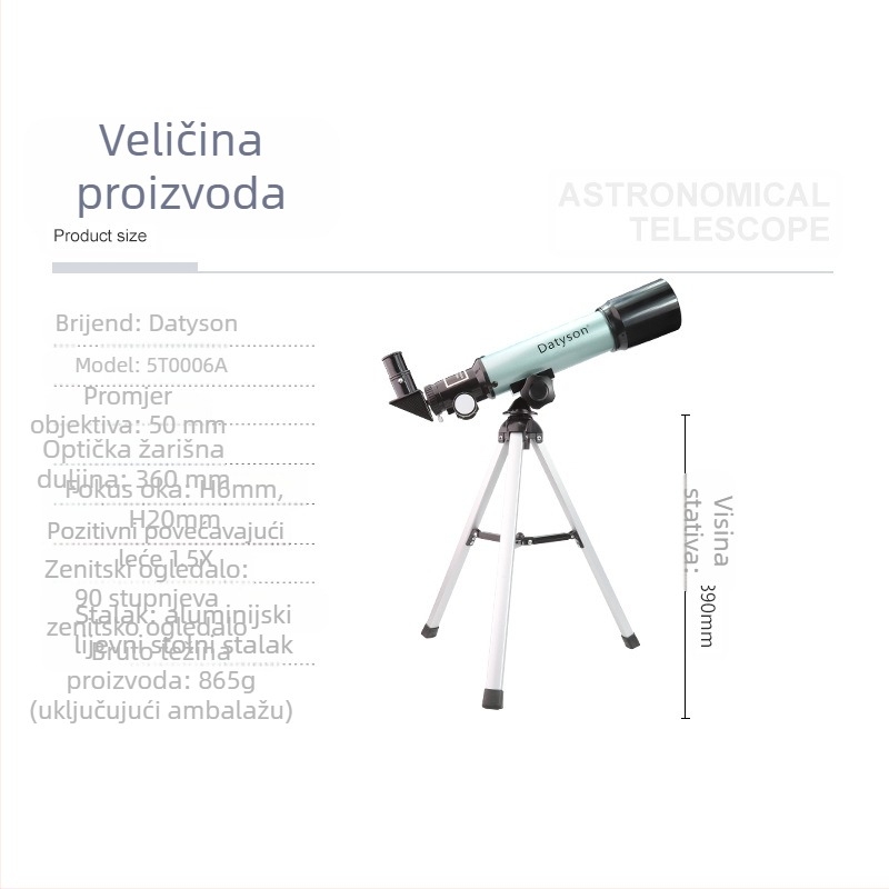 Datyson Star Dream serija 50360 refraktorski dječji astronomski teleskop, model 5T0006A
