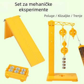 Set poluge i remenice za fizičke pokuse o trenju – učni alat