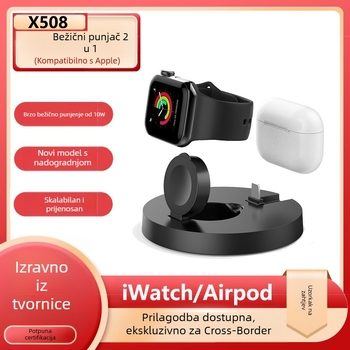 Bežični punjač tri u jednom s stolnim držačem, 15W izlaz, QC3.0, 5V/3A