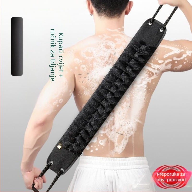 Muški četkalo za leđa – Dva u jednom, prirodni kaučuk, ultra tanak, zadana duljina