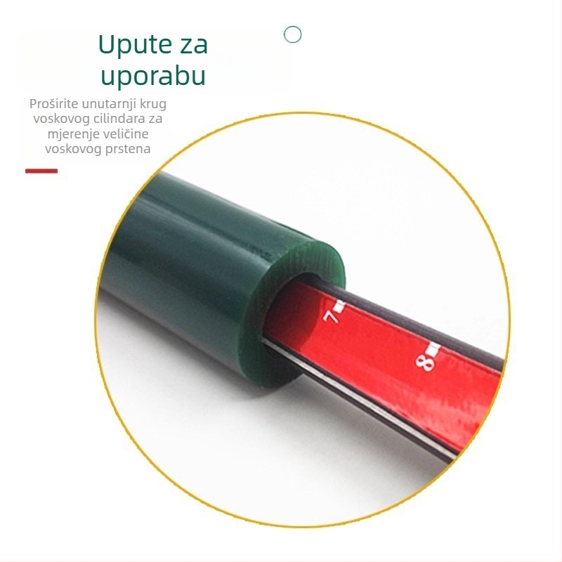 Set alata za vosak za nakit: nož za vosak, veličina prstena, unutarnji proširivač prstena, voskov cijev i alat za mjerenje veličine prstena