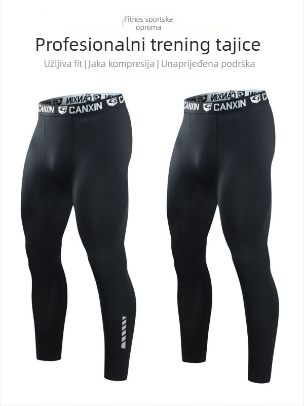 CAAXUN Kompresijske trkačke hlače – kratke, srednji struk, unisex, Milk Silk poliester (90–95%), brzo se suše, prozračne