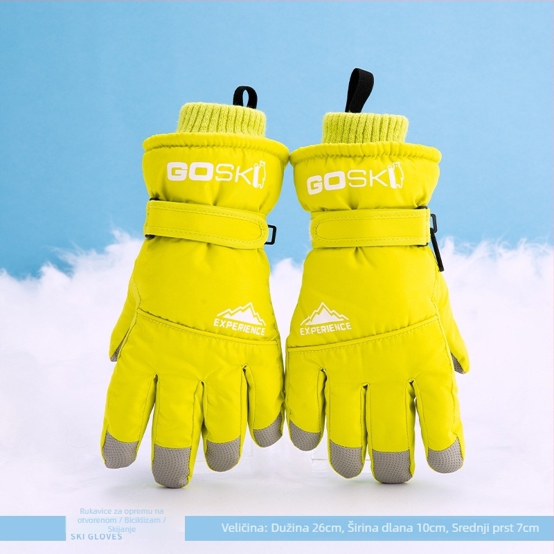 Skijaške rukavice za muškarce, žene i djecu – flis podstavljene, deblje, poliester, Proizvodni kod 54741