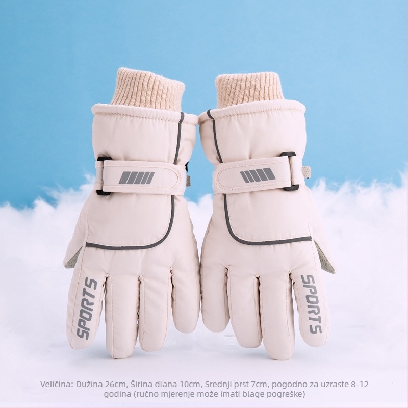 Skijaške rukavice za muškarce, žene i djecu – flis podstavljene, deblje, poliester, Proizvodni kod 54741