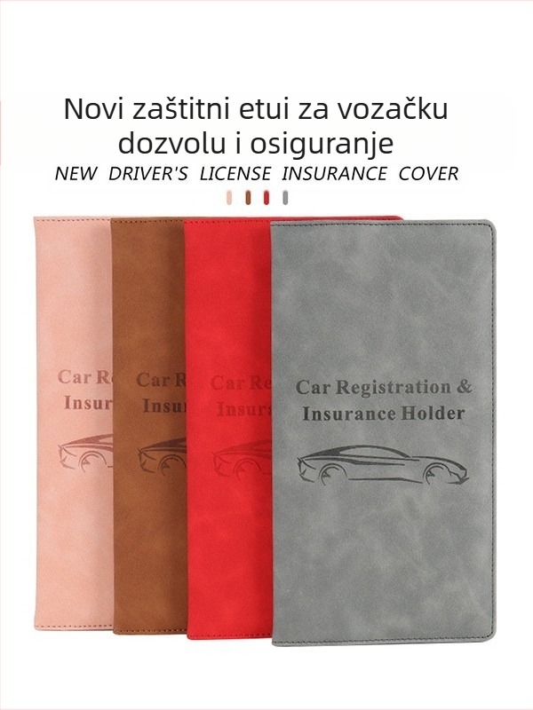 PU kožni držač za putovnicu i dokumente, unisex, 3-slojni preklop, sklopiv