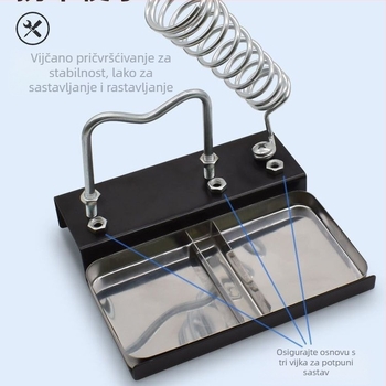 Stalak za lemilo s dvostrukom mrežom, višenamjenski, od hrasta