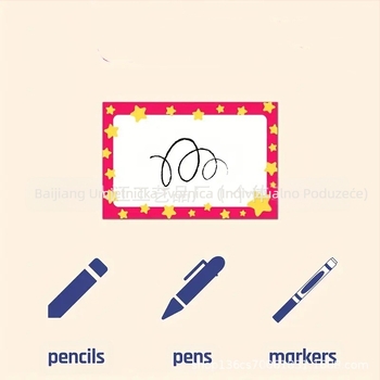 Dječje naljepnice za imena sa zvjezdanim okvirom – sladak stil, tisak; Marka Eight Rivers; Šifra proizvoda 307; Samoljepljive