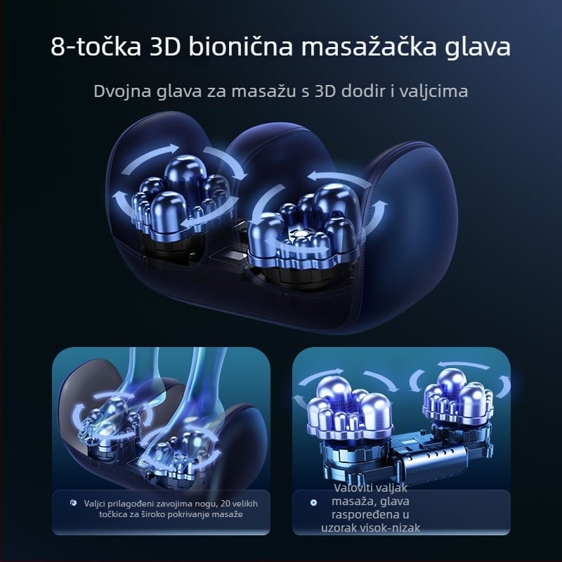 Kućni masažer za listove i stopala, potpuno automatski masažni uređaj s gnječenjem, uređaj za njegu nogu, masažer mišića