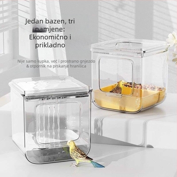 Kupaonica za papigu s dizajnom protiv prskanja, marka Shouai, model 1007365976, za ptice