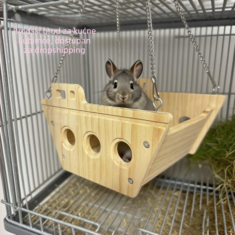 Drveni viseći krevet i kućica za Dragon Cat – 20250815, Zhejiang