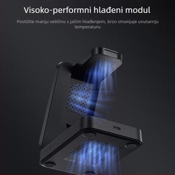 3-u-1 bežični punjač za telefone, slušalice i sat — 23W max, PD, magnetsko punjenje, sklopivi dizajn, izlaz 3A