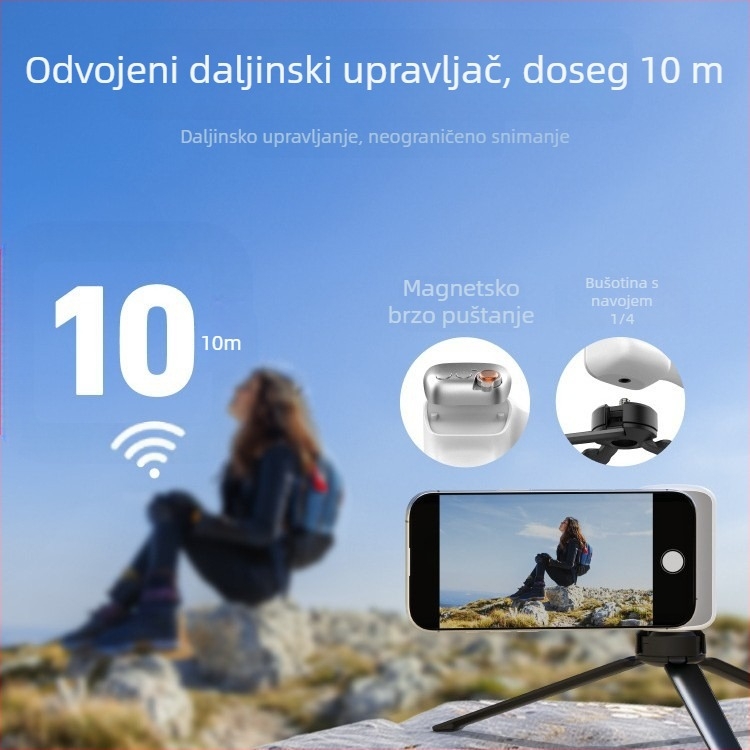 Taixun Stabilizator za mobitel s Bluetoothom – Model: Pomoć za snimanje, Plastno kućište
