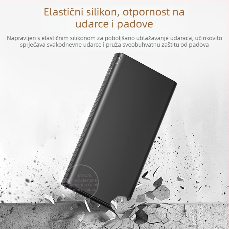 Silikonski zaštitni kućište za Romoss PHG10F-251 Power Bank 10000mAh – potpuno pokriće, otporno na šokove i padove