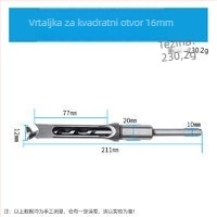 Drill za drvo za četvrtaste otvore – mortise za četvrtaste spojeve, četvrtasti otvor, jezgra vrha