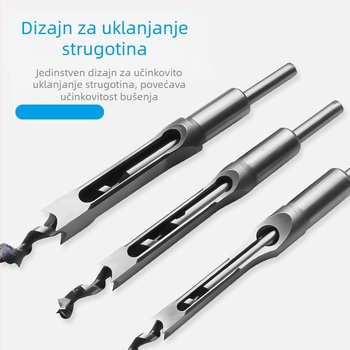 Drill za drvo za četvrtaste otvore – mortise za četvrtaste spojeve, četvrtasti otvor, jezgra vrha