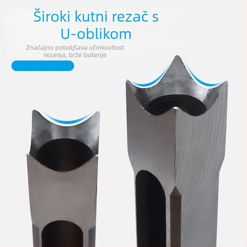 Drill za drvo za četvrtaste otvore – mortise za četvrtaste spojeve, četvrtasti otvor, jezgra vrha