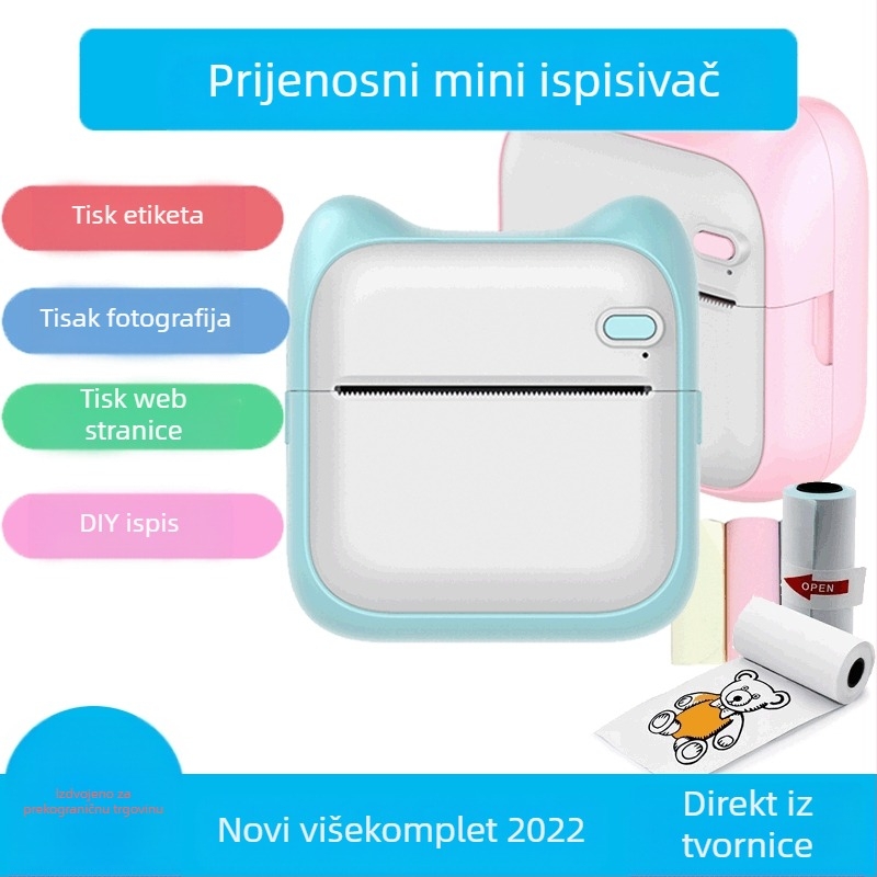 GOTOOGO 57mm USB termo foto printer – prenosivi džepni printer za studente, kompatibilan s Androidom i iOS-om