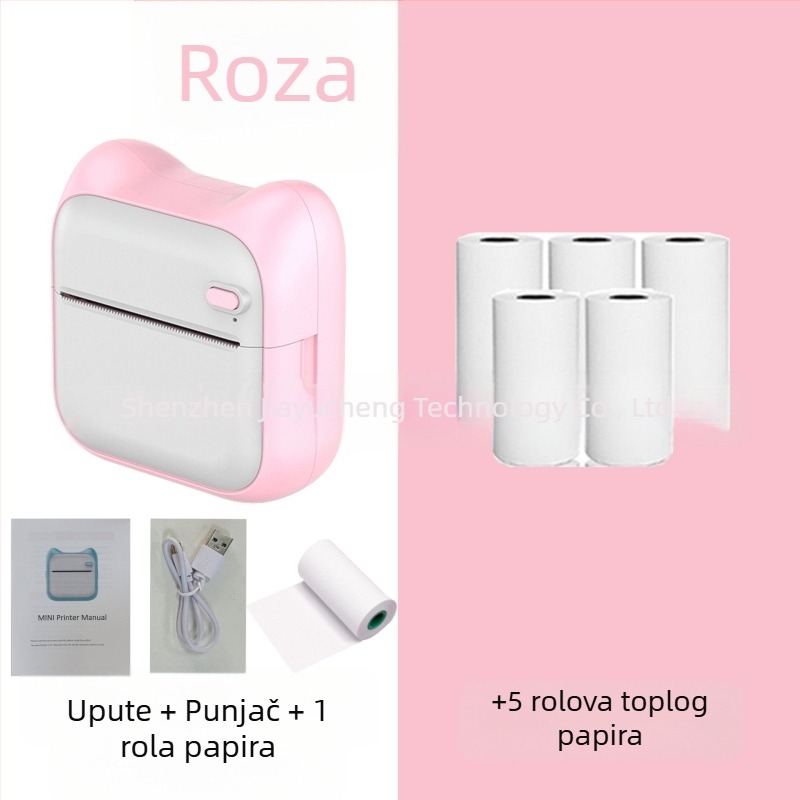 GOTOOGO 57mm USB termo foto printer – prenosivi džepni printer za studente, kompatibilan s Androidom i iOS-om