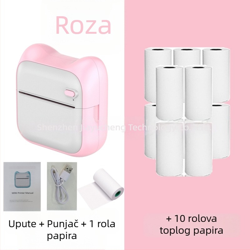 GOTOOGO 57mm USB termo foto printer – prenosivi džepni printer za studente, kompatibilan s Androidom i iOS-om