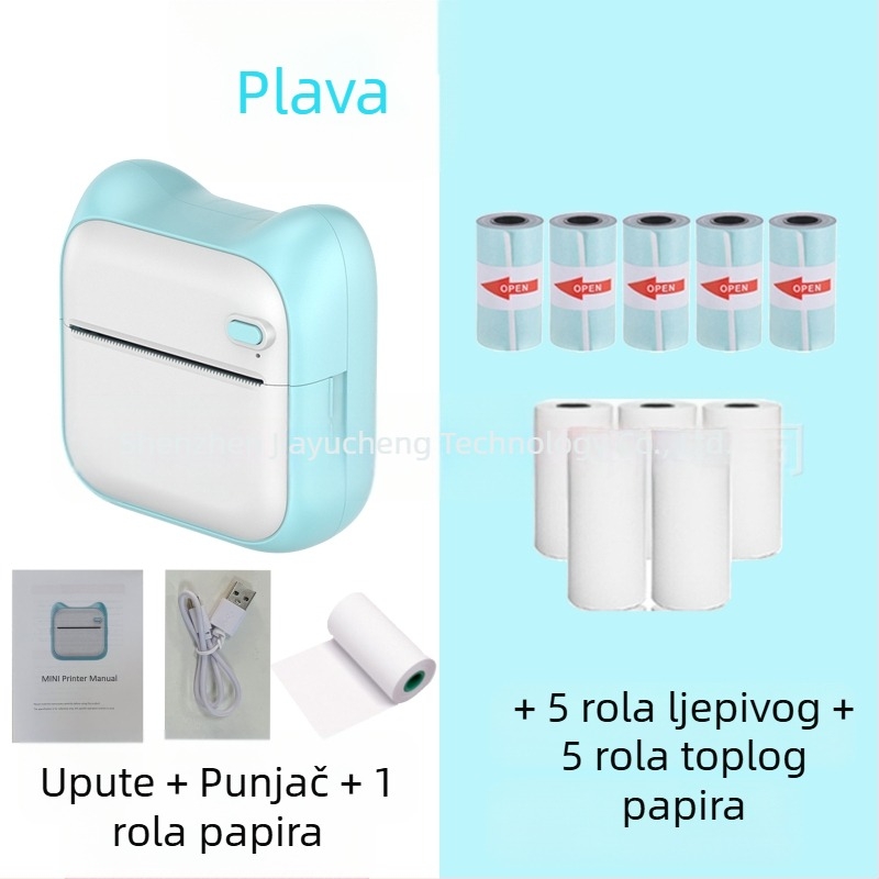 GOTOOGO 57mm USB termo foto printer – prenosivi džepni printer za studente, kompatibilan s Androidom i iOS-om