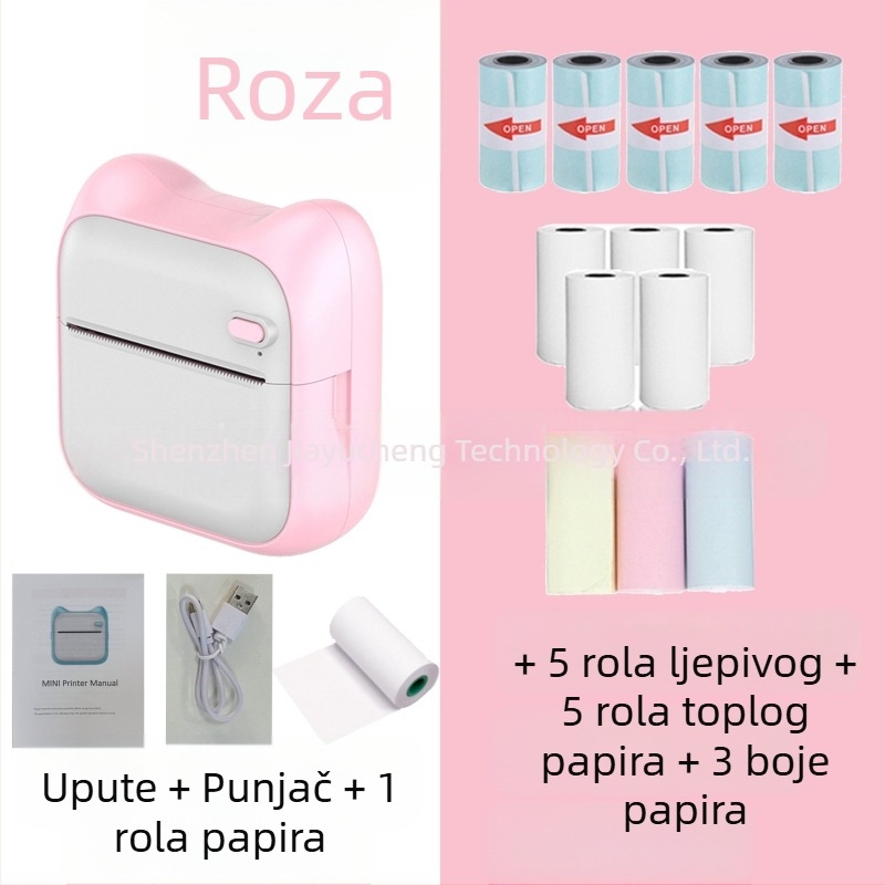 GOTOOGO 57mm USB termo foto printer – prenosivi džepni printer za studente, kompatibilan s Androidom i iOS-om