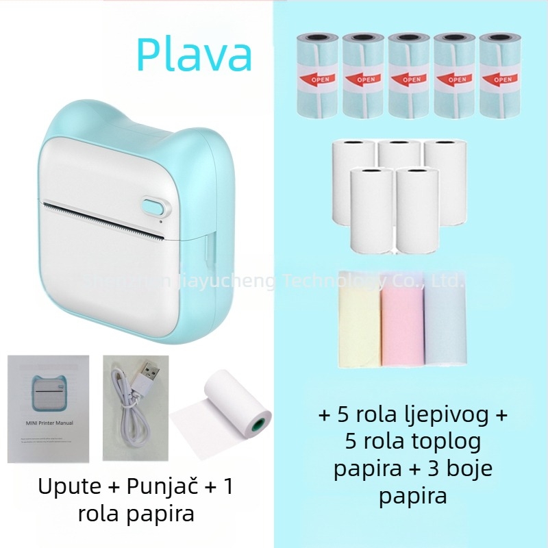 GOTOOGO 57mm USB termo foto printer – prenosivi džepni printer za studente, kompatibilan s Androidom i iOS-om