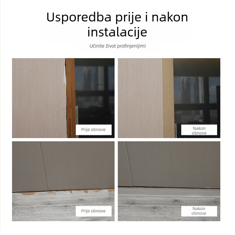 Samo-lepljivi PVC profil za rub poda - Model YT8041 Bumper Strip - Plastic Home Beauty - moderan minimalistički stil