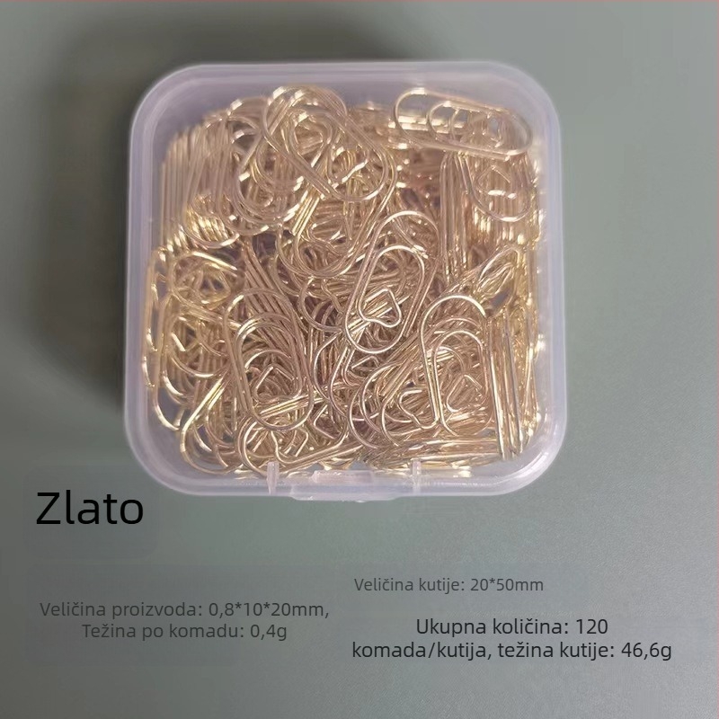 Mini srcolik metalni klips za papir, u kutiji, model Mini Love Paper Clip