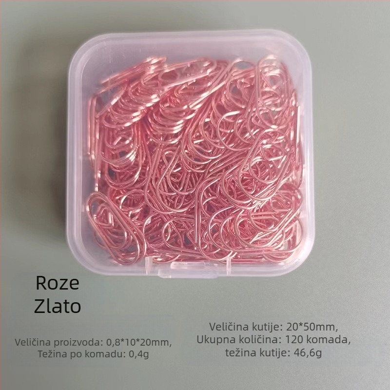 Mini srcolik metalni klips za papir, u kutiji, model Mini Love Paper Clip