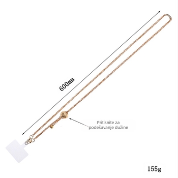 Lančić za telefon s metalnom kopčom, ručna izrada, PU užad, ženski stil