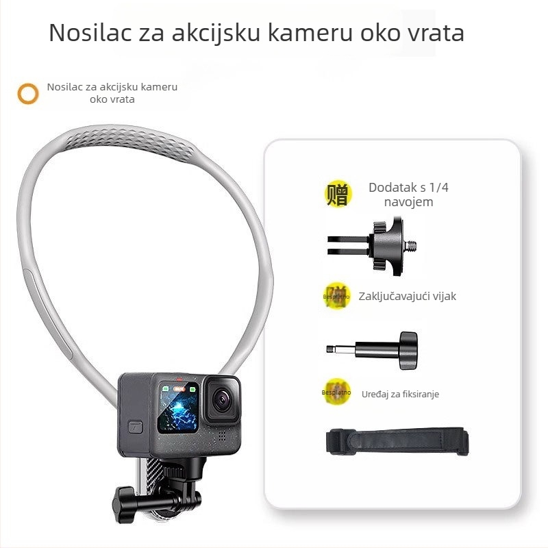 NOZI nosač za sportsku kameru – prvi pogled, 360° snimanje s telefonom, aluminijski okvir, podrška prilagođavanju i stabilizacija slike