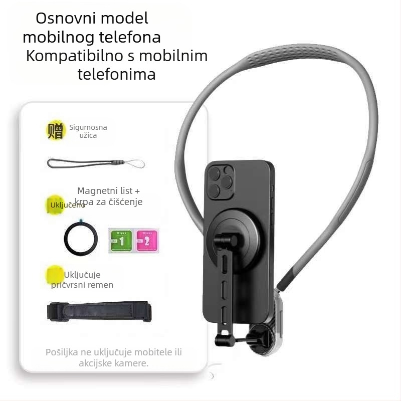 NOZI nosač za sportsku kameru – prvi pogled, 360° snimanje s telefonom, aluminijski okvir, podrška prilagođavanju i stabilizacija slike