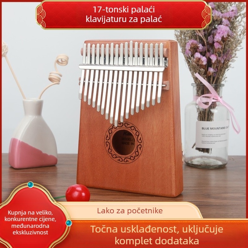 Wensheng Kalimba 17-tonska – Profesionalni instrument, Model 17 Tone, Specifikacija W-17T, Kartonsko pakiranje