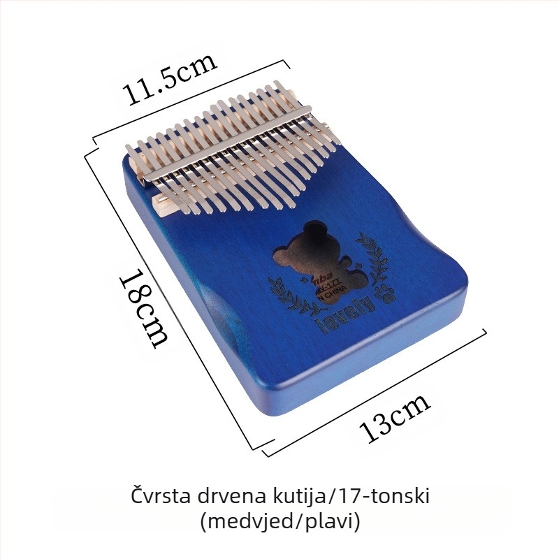 Wensheng Kalimba 17-tonska – Profesionalni instrument, Model 17 Tone, Specifikacija W-17T, Kartonsko pakiranje
