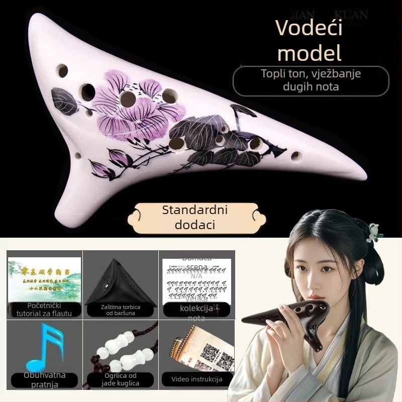 Beidi 12-otvorna ocarina, tip izvedbe