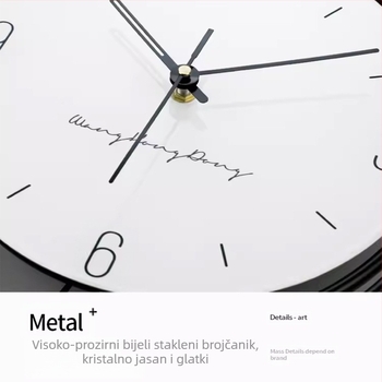 Moderne metalne zidne sat YH323 s brojčanikom od organičnog stakla, analogni prikaz, napajanje baterijama, za dnevni boravak, spavaću sobu i radnu sobu