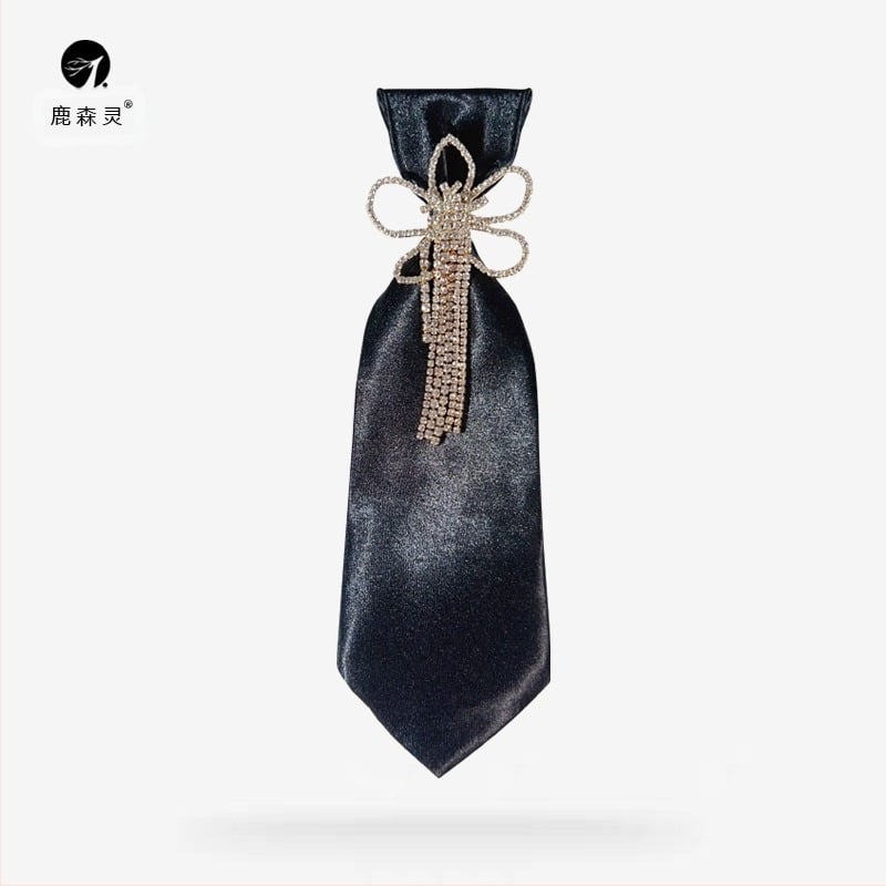 Ženski cvijet za ovratnik s kristalnim resicama, satenski završetak, poliestersko vlakno, cvjetni uzorak, moderan stil