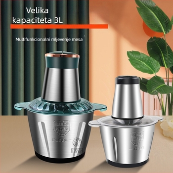 Kućna mlinica za meso i mikser | kapacitet 1–3 L; tijelo od nehrđajućeg čelika; 4 oštrice; maksimalna brzina 10 000 o/min; buka < 36 dB